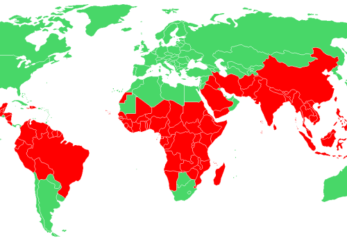 Malaria risk map